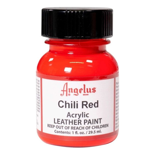 Pintura Acrilica Cuero Tenis Angelus 29ml Diferentes Colores Color Chili Red