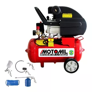 Motocompressor Motomil Cmi 7,6pcm 24lt 2hp 220v + Kit Ace Nf