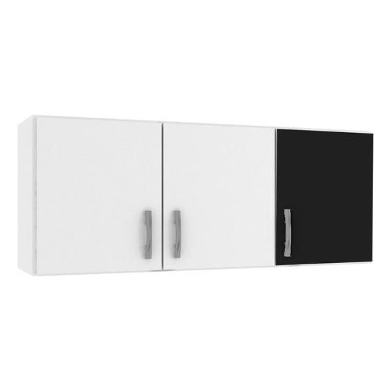 Aereos Cocina Mueble Kit 3 Puertas Blanco Aw1 Color Blanco/Negro