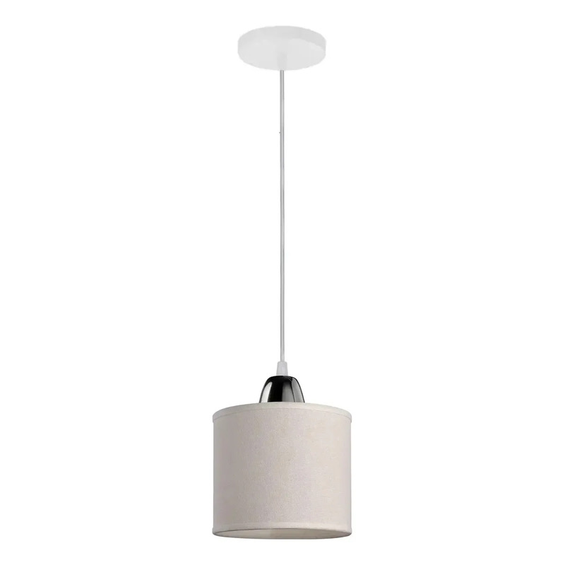 Colgante 1 Luz Pantalla Deco Moderno Fabrica Apto Led Blanco Natural