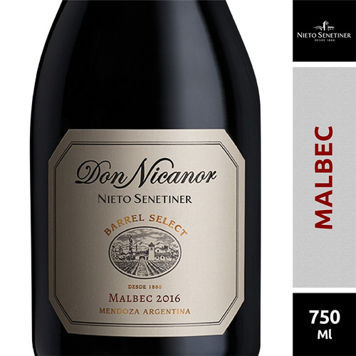 Vino barrel Select Malbec Don Nicanor X 750 Ml