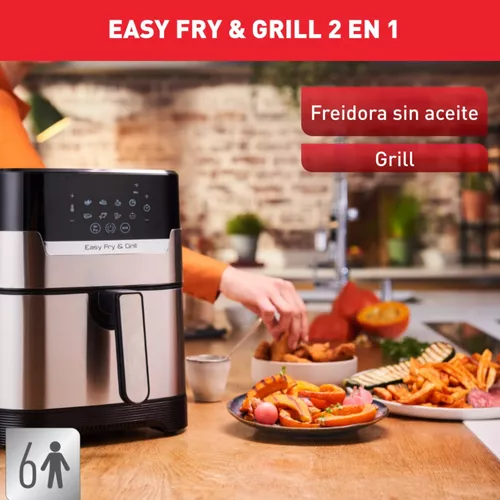 Moulinex Easy Fry & Grill es una freidora digital que ofrece hasta 160  recetas gratis mediante la aplicación móvil de la marca.