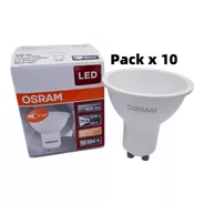 Pack X10 Lámparas Osram Led Dicro Par 16 10w Cálido 110º E A
