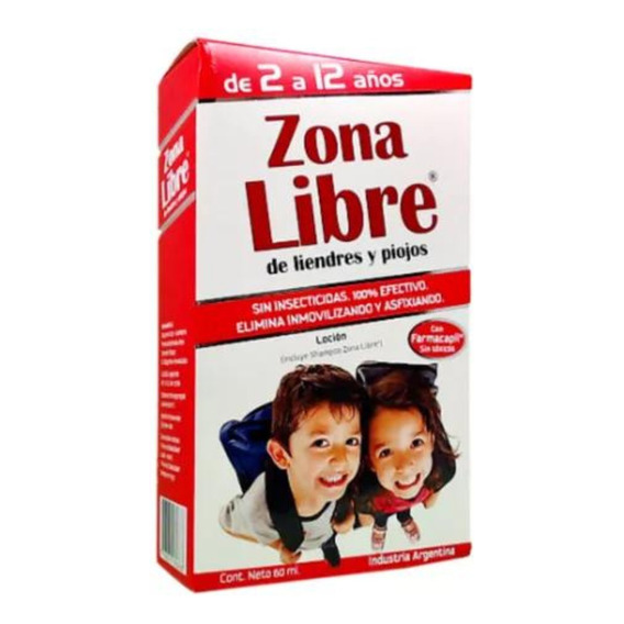 Set Locion Piojos/liendres X60ml + Shampoo X70ml Zona Libre