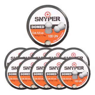 Kit 10 Chumbinhos De Pressão Domed Snyper 5.5mm - 1000un I