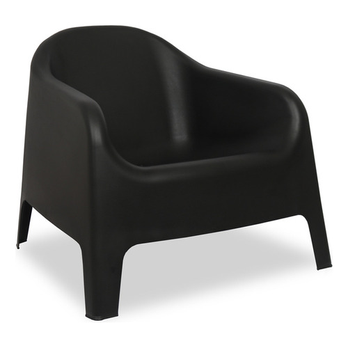 Sillon Plastico Skarpo De Hogar Negro Garden Life