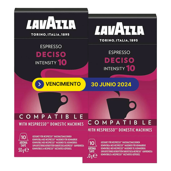 Cápsulas De Café Lavazza Deciso X20