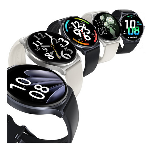 Haylou Solar Lite Smartwatch, 1,38 Gran Pantalla A Color, Bisel Circular Metálico, Bluetooth 5,3, Ip68, Control Táctil Y Botón Lateral, Carátulas Personalizadas, Plateado