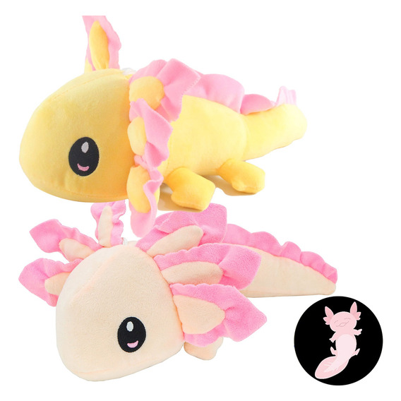 Peluche Ajolote Suave Axolotl Regalo Niños Y Niñas 35cm 2pcs