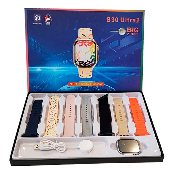 Reloj Smartwatch S30 Ultra 2 Con 7 Mallas Intercambiables