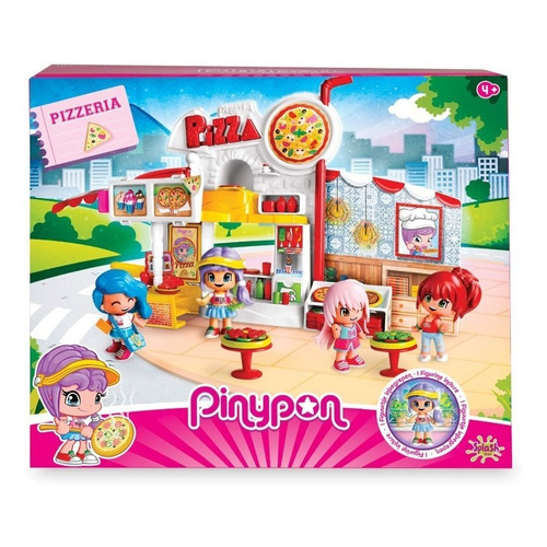 Pinypon Set Pizzería Quita Y Pon + 50 Accesorios, Muñeca