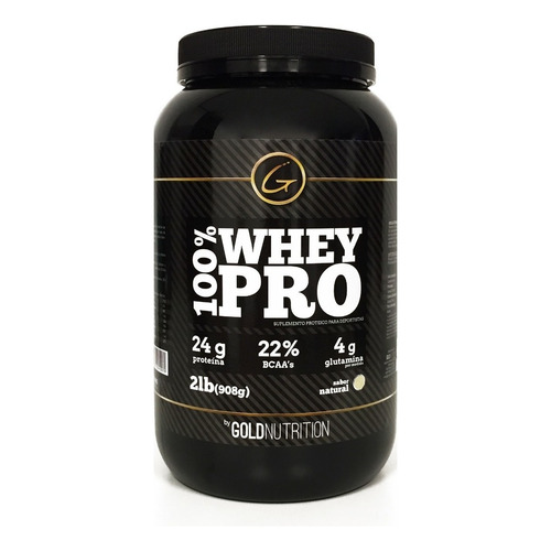 Proteína - 100% Whey Pro 2lb - Gold Nutrition Sabor Natural