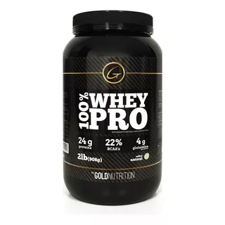 Suplemento En Polvo Gold Nutrition  100% Whey Pro Proteínas Sabor Natural En Pote De 908g