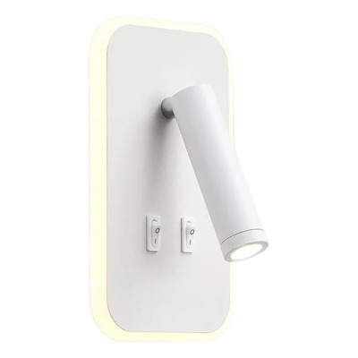 Aplique Velador Led Pared Neve Rectangular 12w Blanco Dx 