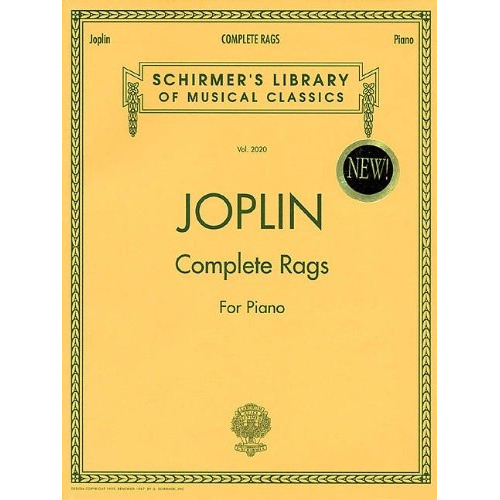 Book : Joplin - Complete Rags For Piano (schirmer's Libr...