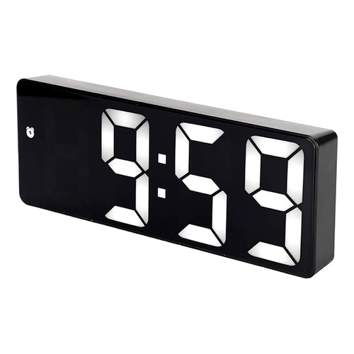 Reloj Despertador Pila Digital Letras Led Colores Circuit Color Negro