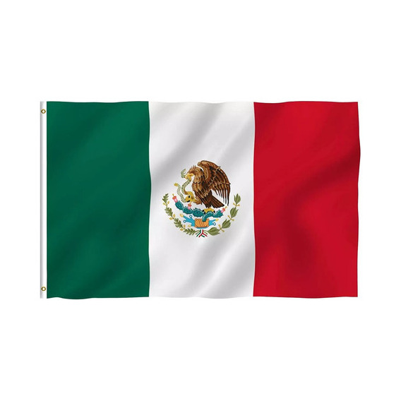 Bandera De México Grande Con Ganchos Para Exterior