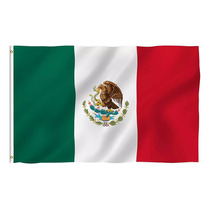 Bandera De México Grande Con Ganchos Para Exterior