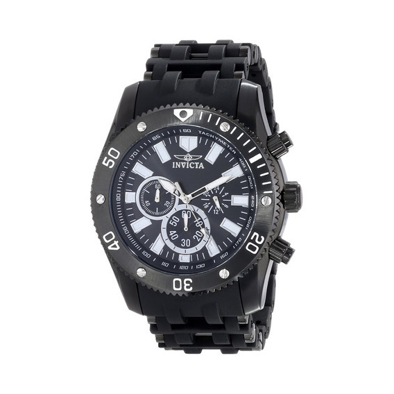 Reloj Hombre Invicta 14862 Cuarzo Pulso Negro En Poliuretano