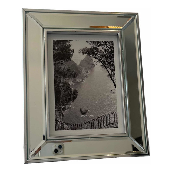 Porta Retrato Box Bordes Con Espejo Biselado 15x20