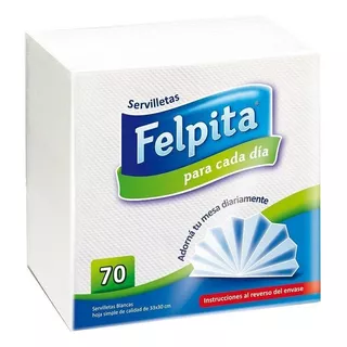 Servilletas Blancas Felpita Paquete De 70 Unidades