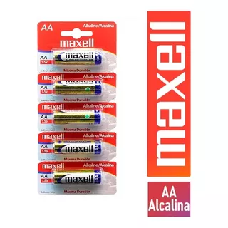 Pila Maxell Aa X5 Unidades Pila Alcalina Originales Blister
