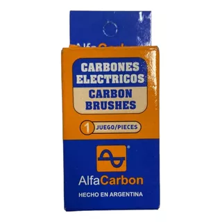 Juego Carbones Alfa Carbon Lavarropas Universal 13,5x5x35mm 