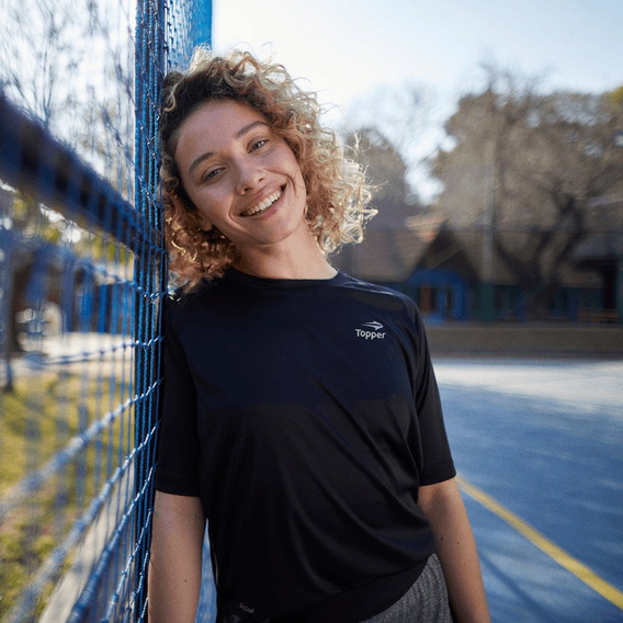 Remera Topper Mujer  Trng Loose Negro