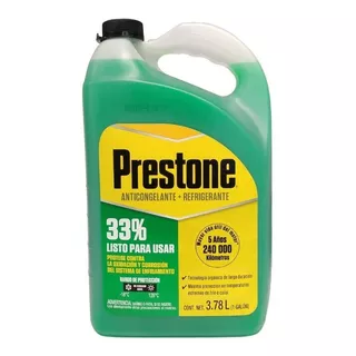 Anticongelante Verde Prestone Galón (3.78l) Listo Para Usar