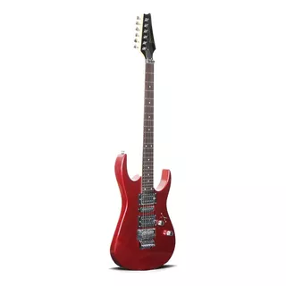 Guitarra Eléctrica Deviser L-g5 De Aliso Metallic Red Brillante Con Diapasón De Palo De Rosa