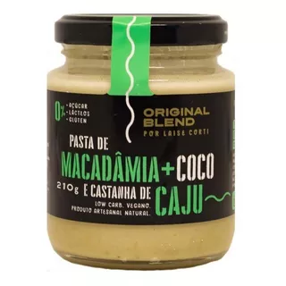 Pasta Macadâmia Castanha De Caju E Coco 210g Original Blend 