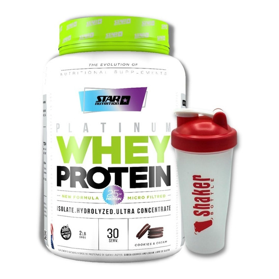 Proteína Whey Protein Platinum Star Nutrition 2lbs + Shaker