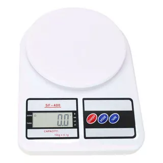 Balança Digital De Precisão Cozinha 10kg Nutrição E Dieta Capacidade Máxima 1 G Cor Branco