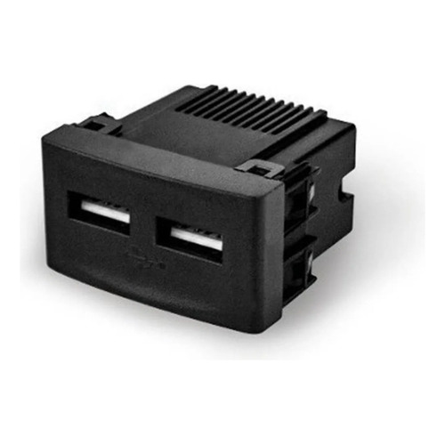 Modulo Cargador Usb Doble Negro Kalop Kl40491 Material Plástico