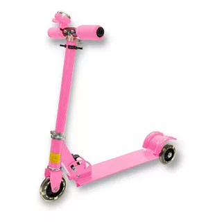 Patineta Monopatin Para Niños Aluminio Ruedas Goma Color Rosado