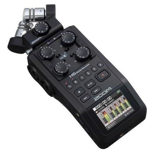 Zoom H6 Grabadora De Audio Profesional Portátil De 6 Pistas Color Negro