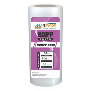 Bopp Anti-risco Scuff Free Fosco Laminação 33x100m Marpax