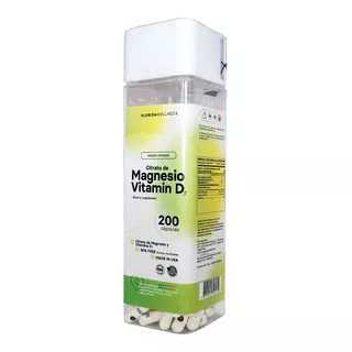 Citrato De Magnesio + Vitamina D3 200 Cap Florida Wellness