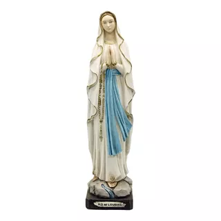 Estatua Virgen De Lourdes 30cm Oxolite Imagen (italy) Deco