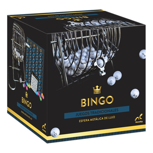Juego De Mesa Novelty Bingo Foil 75 Esferas De Numero