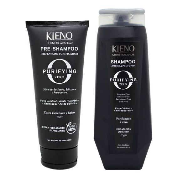 Kleno Purifying Zero Pre-shampoo + Shampoo Purificador 3c