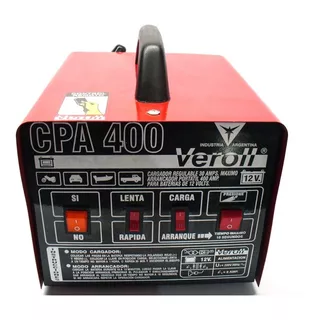 Cargador/arrancador Cpa400 30/400 Amp 12v C/ Control Ind Arg