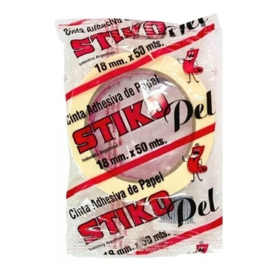 Cinta De Papel Enmascarar Pintor Stiko 18mm X 50mts Color Blanco