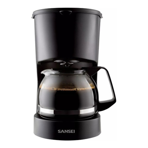 Cafetera Sansei CA1201 negra de filtro