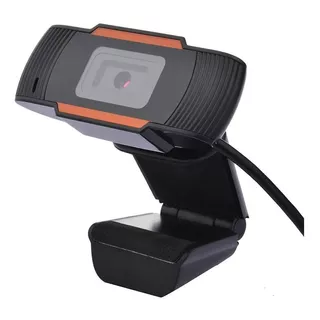 Webcam Usb Hd 720p Mini Camera C/ Microfone Computador Cor Preto