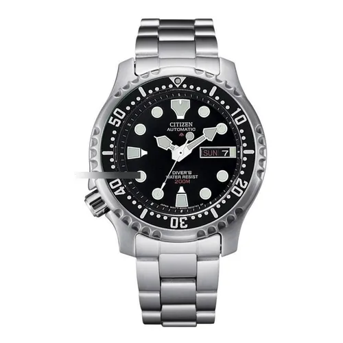 Reloj Automatico Citizen Ny0040 50e Wr200m Tapa cor Rosca M Color de la malla Acero Color del bisel Negro Color del fondo Negro