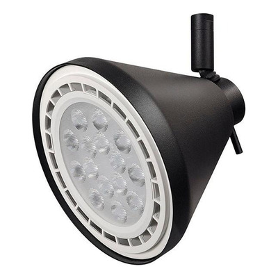 Spot Cabezal Conico Negro Ar111 Apto Led Obra Riel Local 