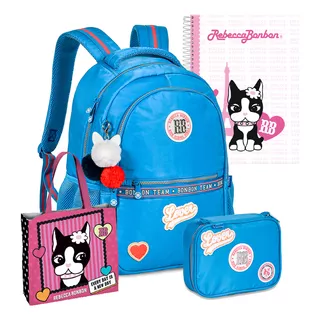 Kit De Mochila E Estojo Rebecca Bonbon Rb Com Copo Oficial