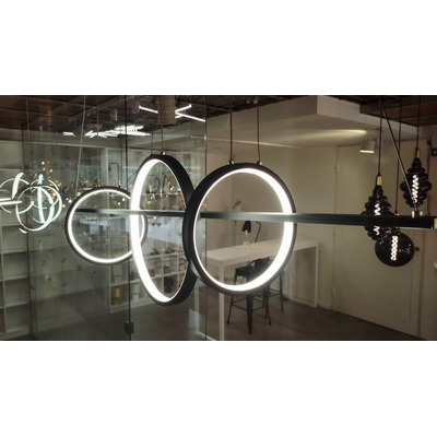 Lampara Colgante Perlonger 48w Led Smart Dimerizable Cie Negro