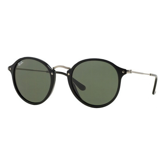 Lente Sol Ray Ban Round Unisex Armazón Negro Diseño Mirror